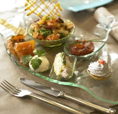 chic parisian tableware appetizer dishes canape plate L'Envue Paris MyGlassStudio