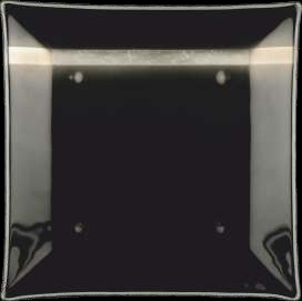designer striped dinner plates Liquorice Black Platinum Stripe Secret Collection MyGlassStudio
