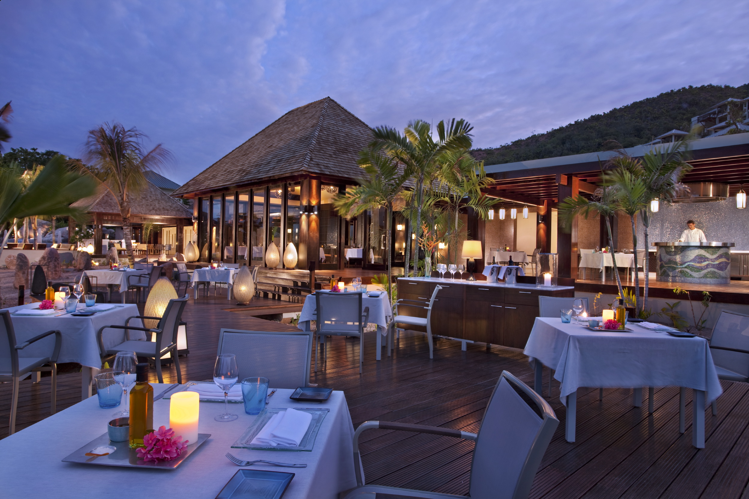 tabletop dinnerware concepts for The Curieuse Restaurant, Raffles Seychelles