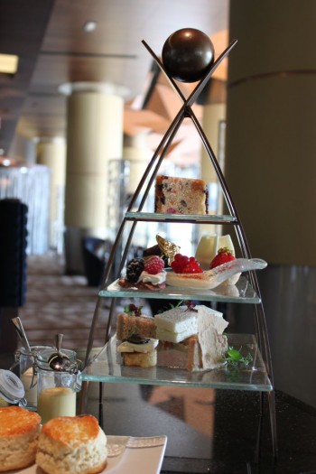 high tea stand high tea stand Kempinski Grand Ixir Hotel Bahrain MyGlassStudio