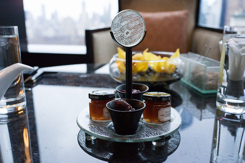 afternoon tea plate stand jam caddy sugar box creamer Mandarin Oriental New York MyGlassStudio