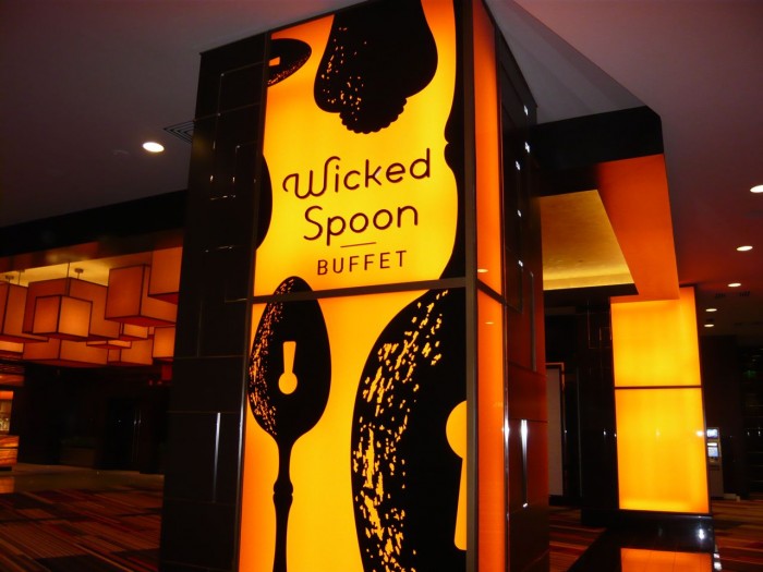 glass buffet platters Wicked Spoon Cosmopolitan Las Vegas MyGlassStudio