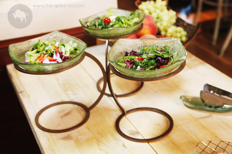 aperitivo buffet display stand glass MyGlassStudio