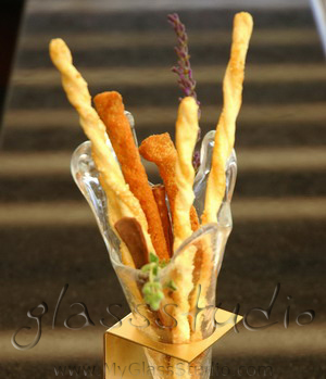 bread serving accessories breadstick holder stand MyGlassStudio