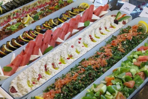 buffetware long oval buffet serving platters appetizers Sofitel Abu Dhabi Corniche MyGlassStudio