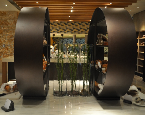 buffet table display with centrepieces Fairways Westin Abu Dhabi MyGlassStudio