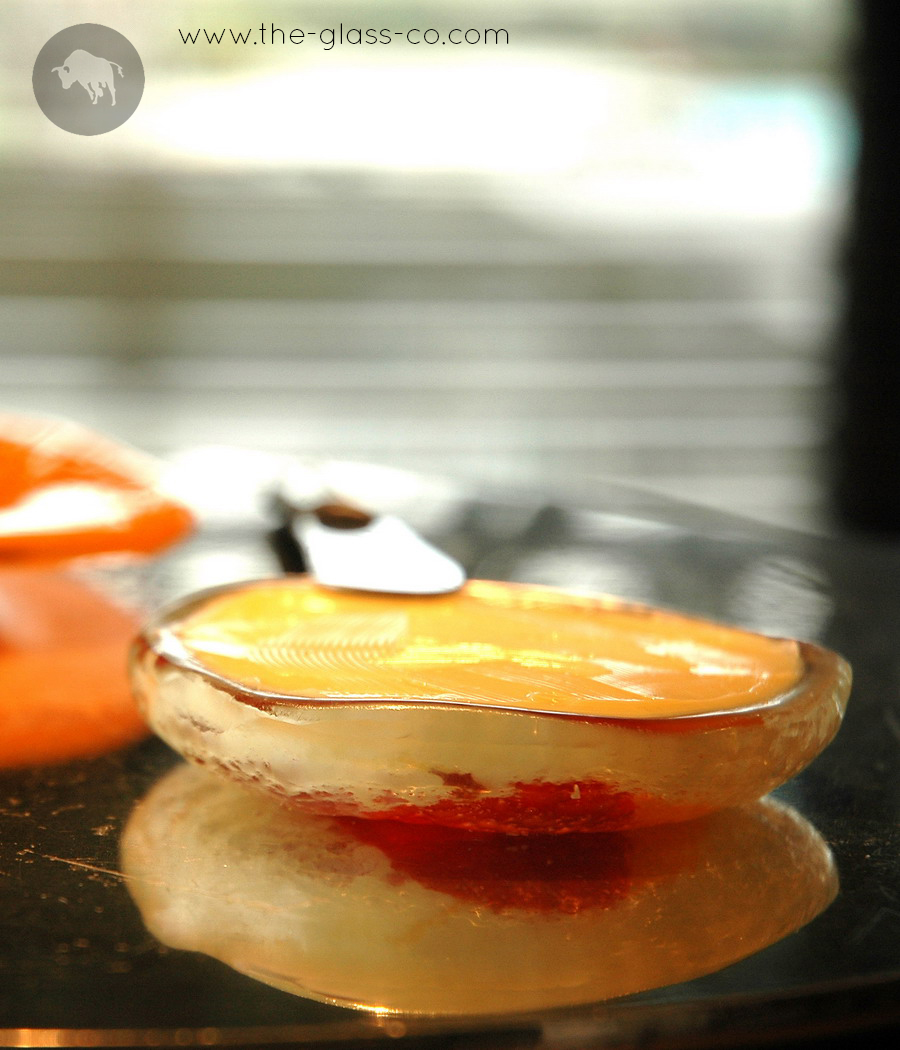 bread presentation tableware small gold glass butter bowl MyGlassStudio