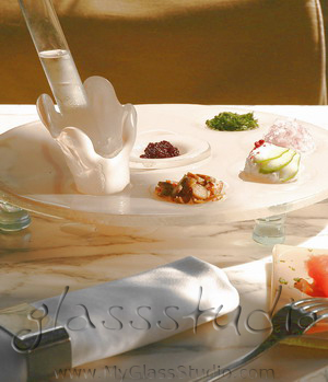 caviar appetizer presentation glass server vodka shot pairing MyGlassStudio