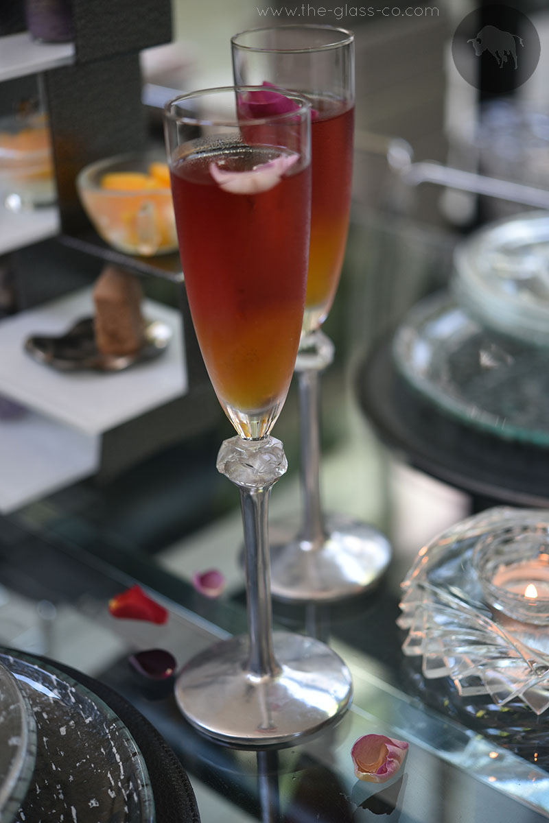 handcrafted champagne flutes artisan glass MyGlassStudio
