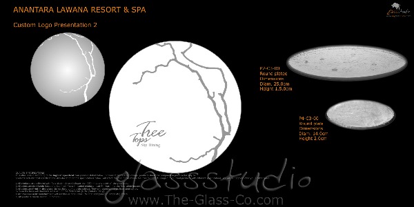 show plate bread butter plate design concept Tree Tops Anantara Lawana MyGlassStudio
