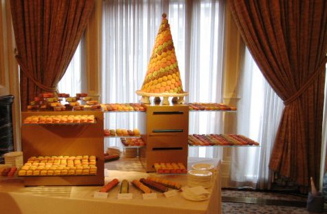 afternoon tea macarons dessert buffet stand Landmark London MyGlassStudio