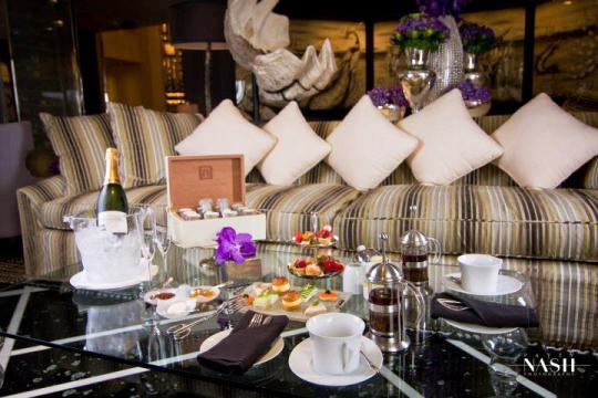 dessert plate patterns afternoon tea dipping bowl St. Regis Bal Harbour MyGlassStudio