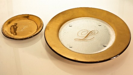 monogram dinnerware set design show plate logo St. Regis Singapore MyGlassStudio