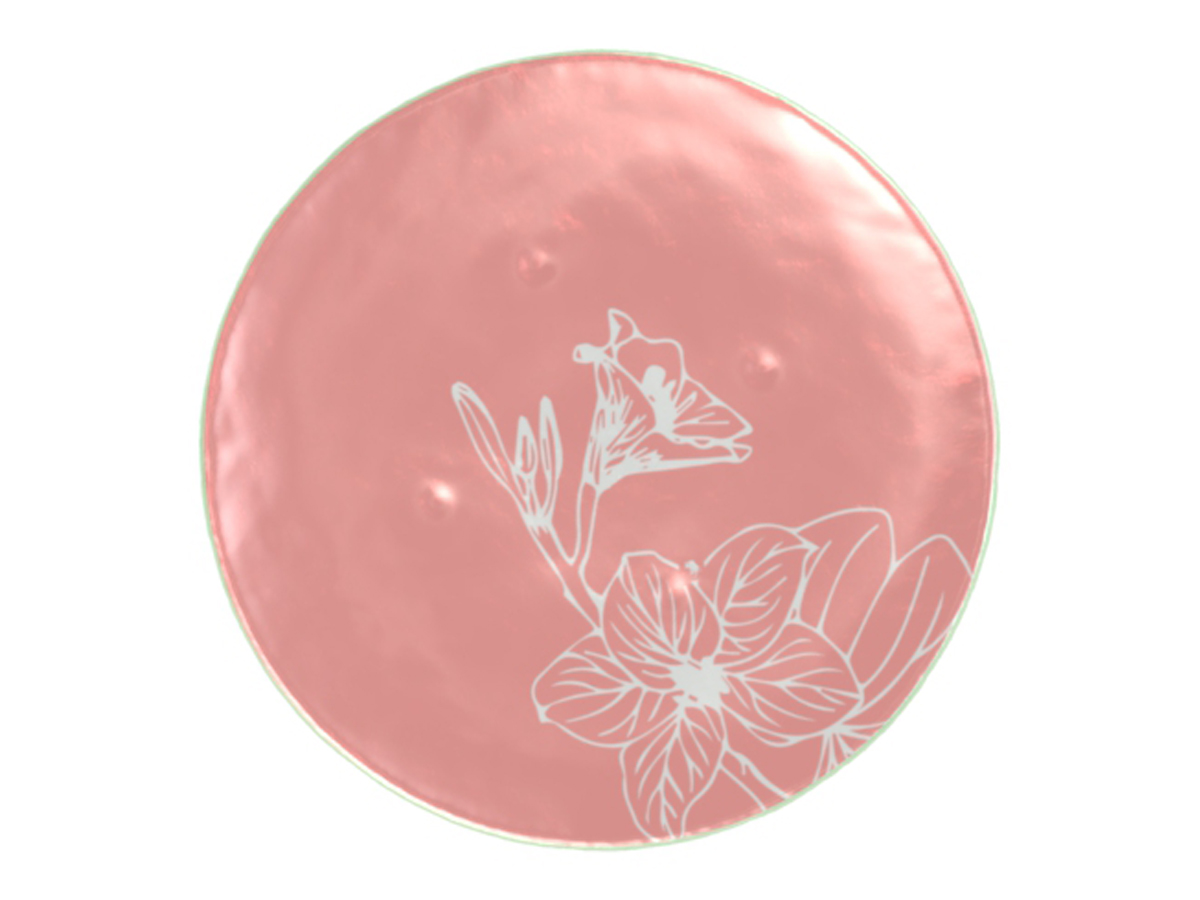 floral dinnerware Bauhinia pale lilac pink spring MyGlassStudio