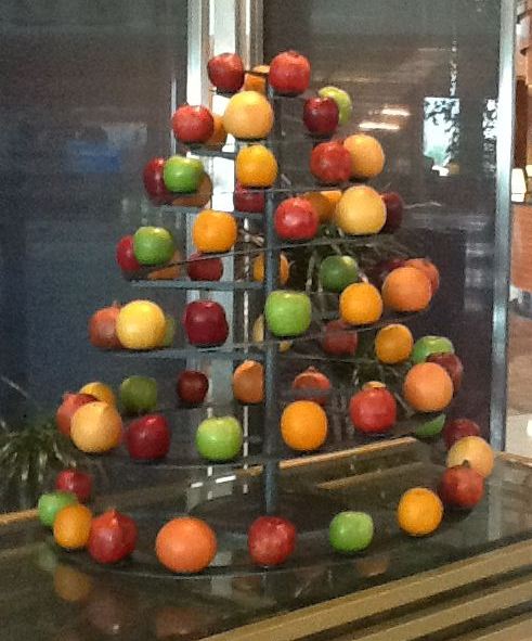 buffet display ideas fruit stand centrepiece MyGlassStudio Moevenpick Al Khobar