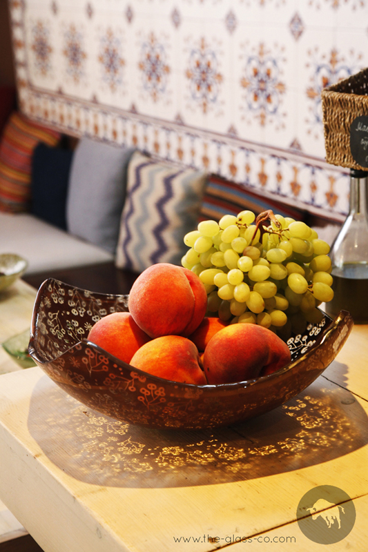 aperitivo buffet fruit bowl handmade glass MyGlassStudio