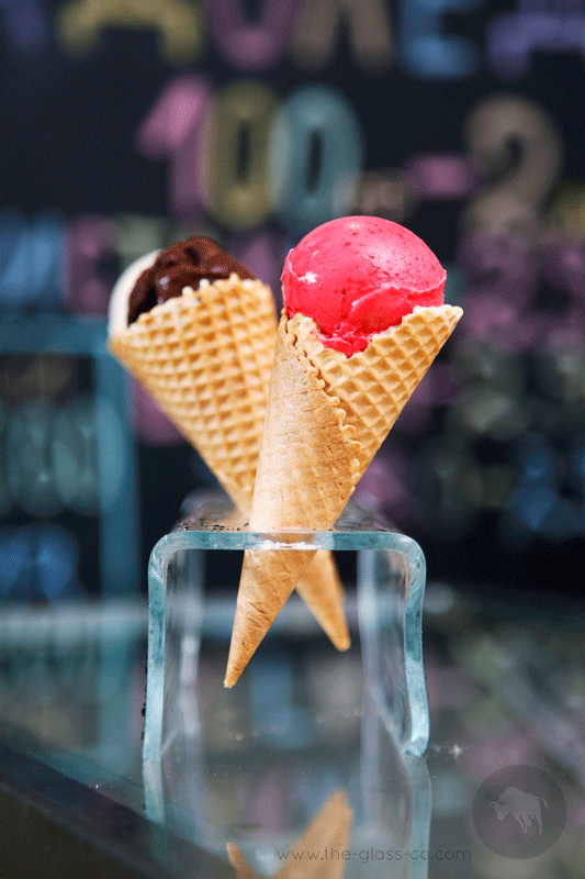 ice cream presentation tableware cone holder MyGlassStudio
