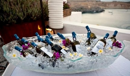 large glass ice bucket wine champagne Melenos Lindos MyGlassStudio
