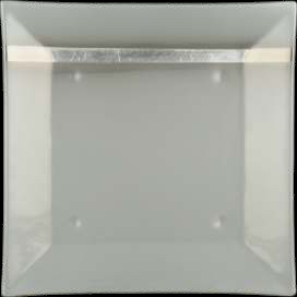 designer striped dinnerware Metallic Matt Silver Platinum stripe Secret Collection MyGlassStudio