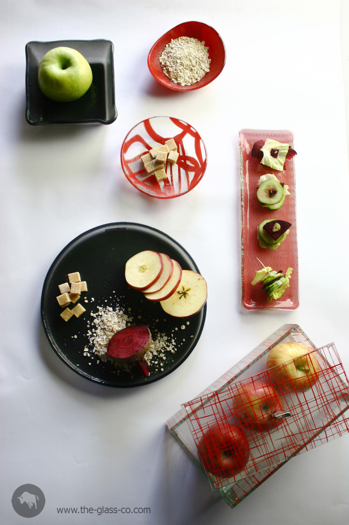 equestrian style dinnerware modern glass plates MyGlassStudio