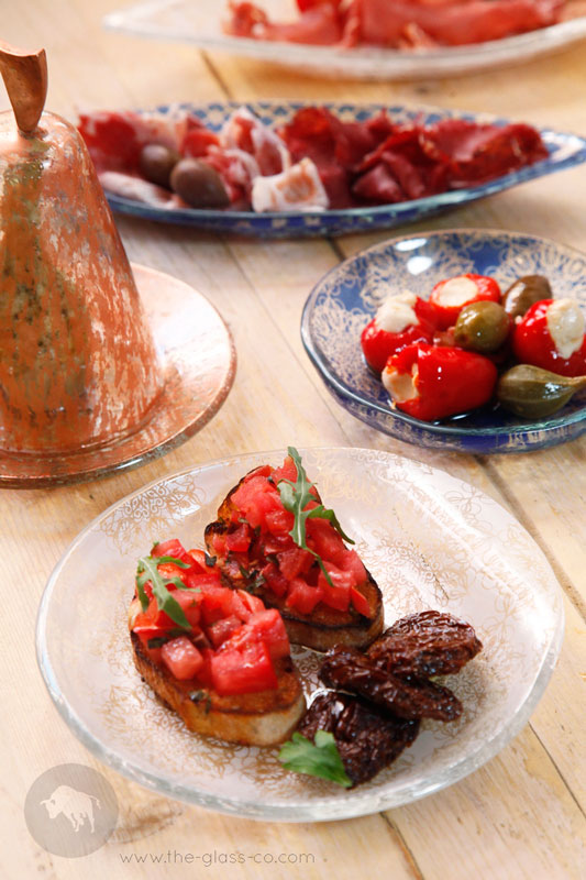 Moroccan inspired tableware food presentation MyGlassStudio