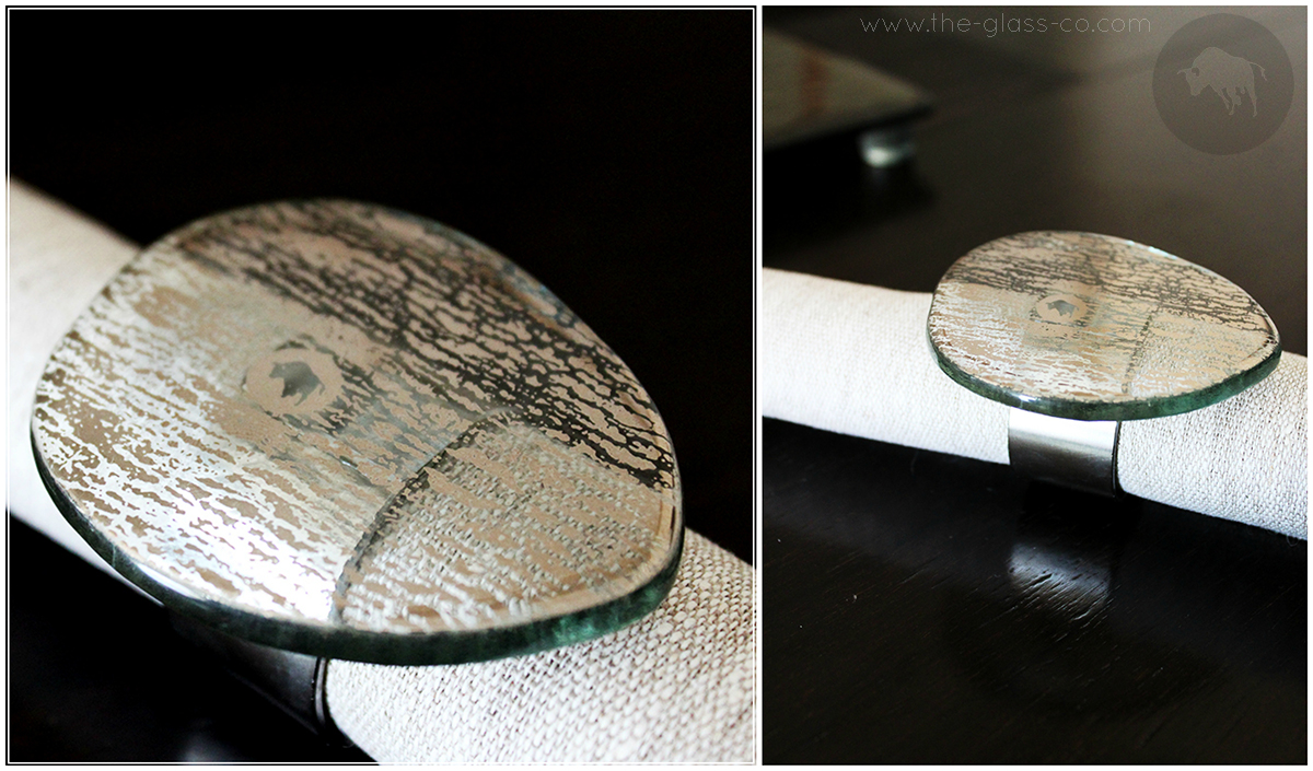 napkin holder rings oval glass inox ring MyGlassStudio