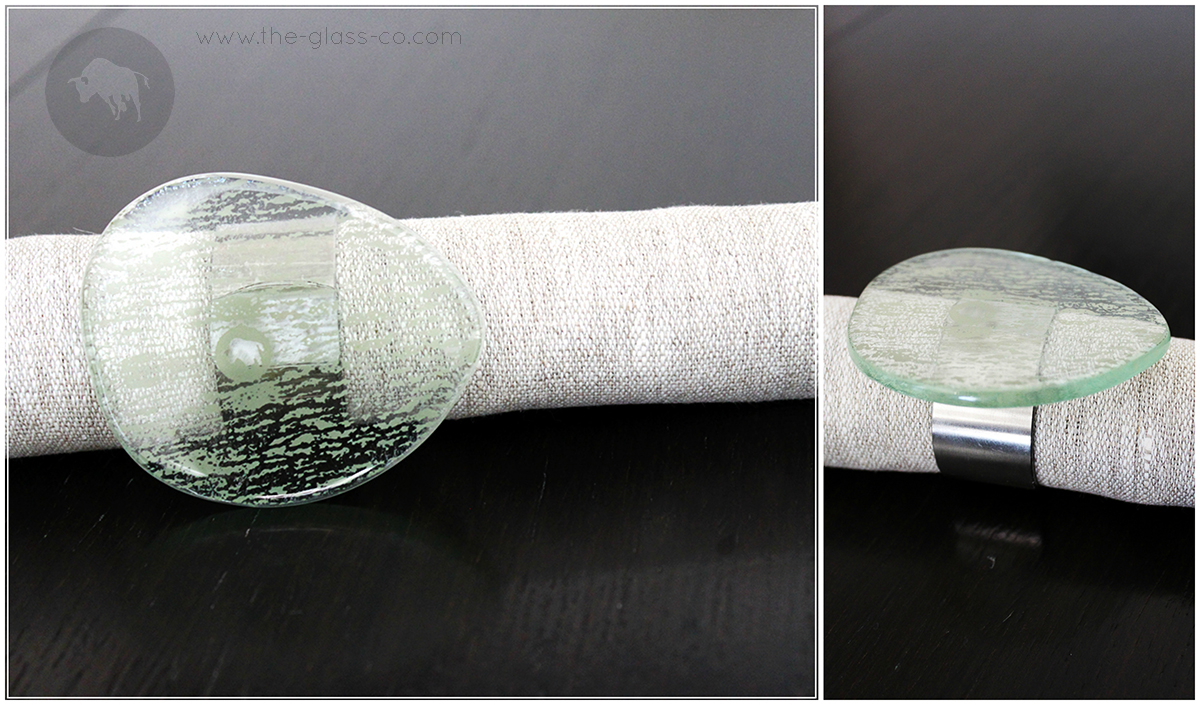 oval napkin ring glass MyGlassStudio