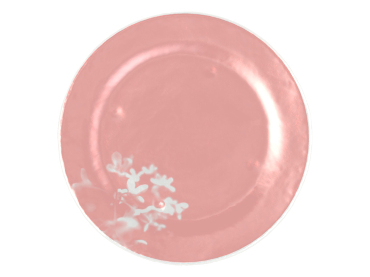 floral patterned plates Osmanthus pale lilac pastel MyGlassStudio