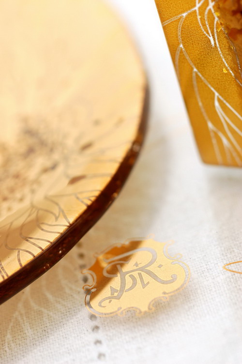 designer fine dining tableware show plate logo St. Regis Singapore MyGlassStudio