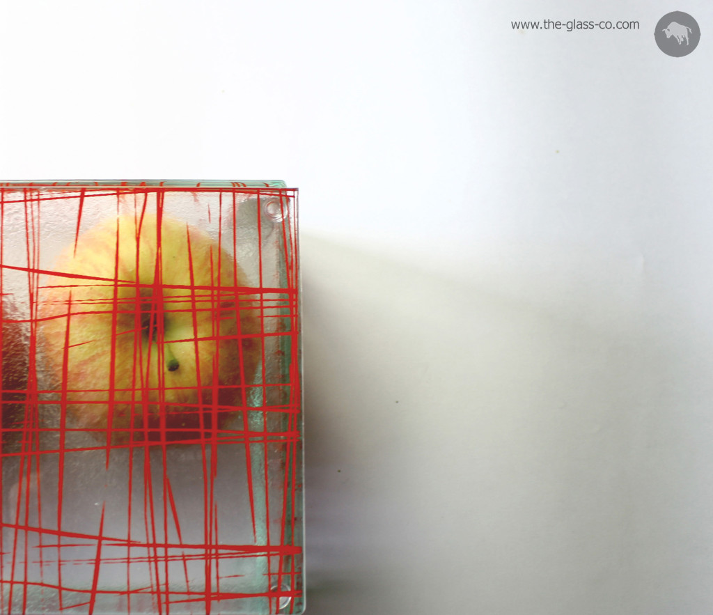 equine tableware red glass box MyGlassStudio
