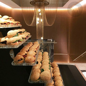 sandwiches buffet glass platter savoury display MyGlassStudio