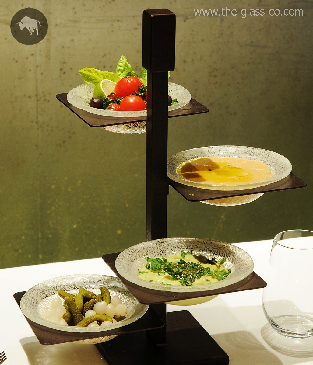 plates for Indian food presentation sauces stand tableware MyGlassStudio