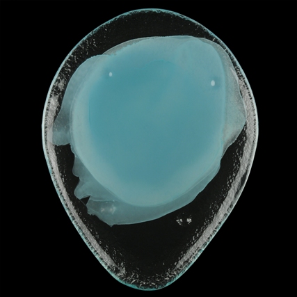 handcrafted dinner plates Tokyo Collection Canal Blue show plate MyGlassStudio