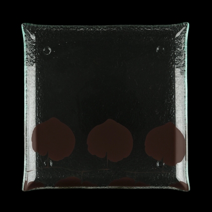 designer botanical dinnerware Seal Brown show plate Phyllody MyGlassStudio