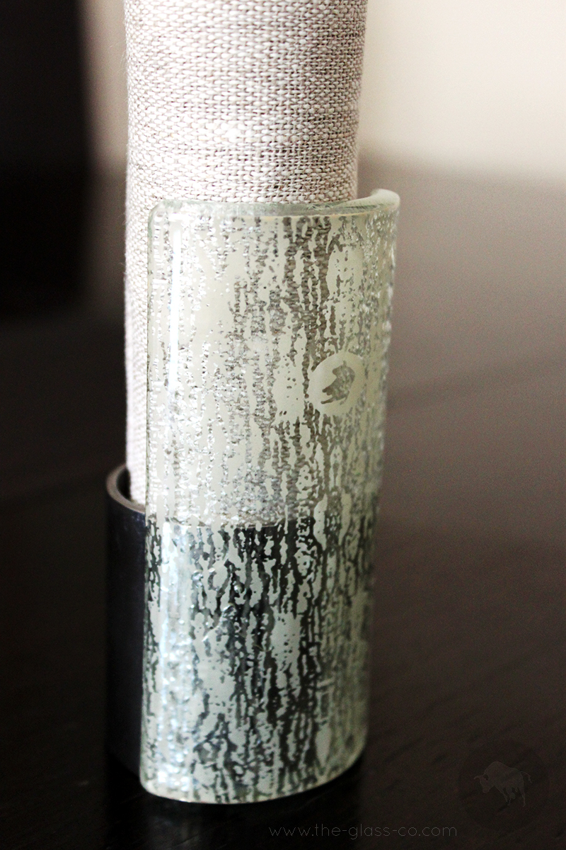 standing napkin ring glass upright inox MyGlassStudio