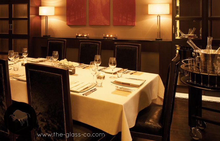heavy-duty steakhouse plates square show plate Rib Room Dubai MyGlassStudio