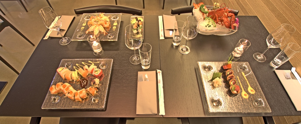 table setup Lille Asia Oslo MyGlassStudio