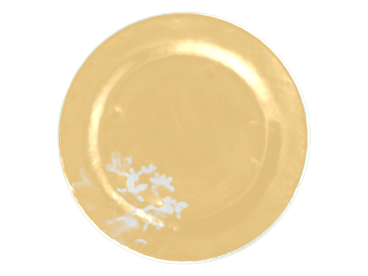 floral pattern dinnerware Osmanthus Rutabaga yellow spring MyGlassStudio