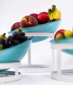 3-Tier Serving Bowls in Blue