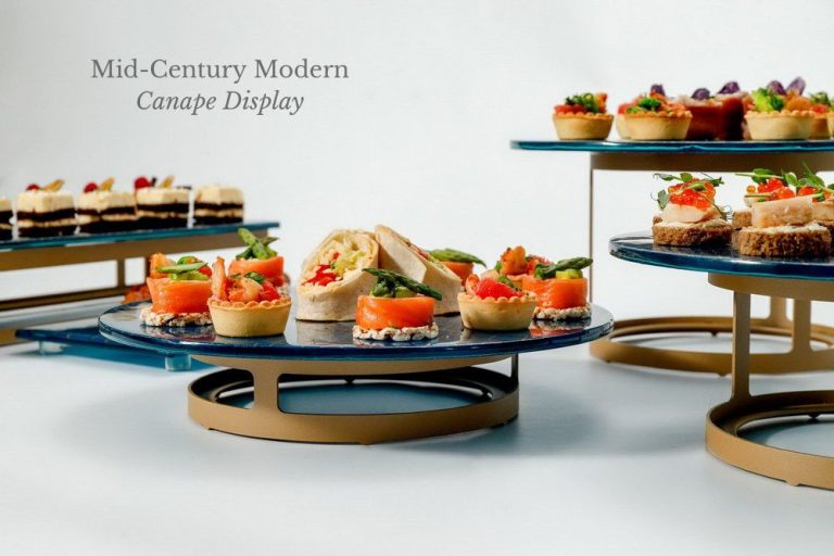 Tiered Serving Platters - Mid-Century Modern Canape Display