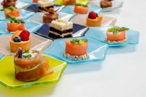 Tasting Plates in Beach Colors