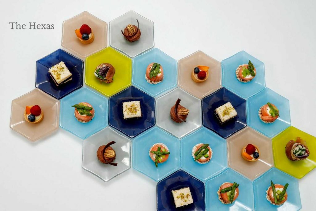 Modern Hexagon Tasting Plates