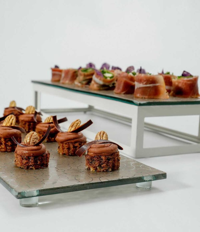 Tiered Serving Platters - Mid-Century Modern Canape Display