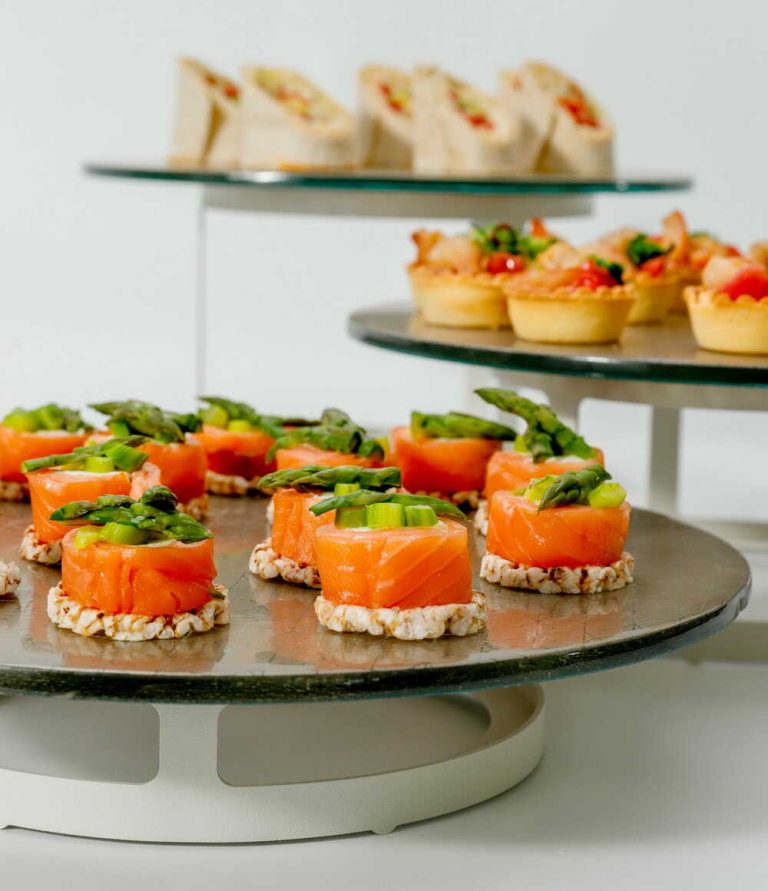 Tiered Serving Platters - Mid-Century Modern Canape Display