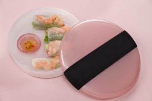 Modern Appetizer Plates and Lunchbox in pink